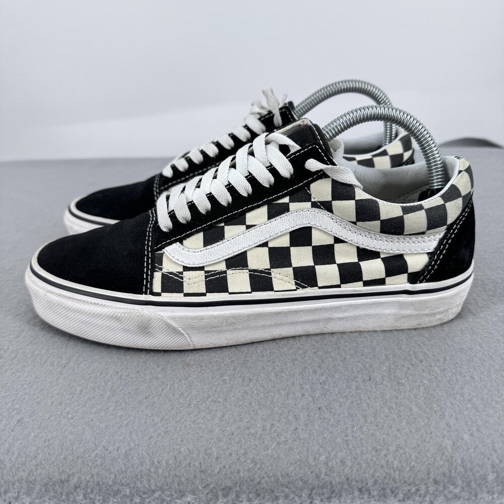 Vans Old Skool‎ Shoes Mens 7 Womens 8.5 Black White Checkerboard Skate 500714